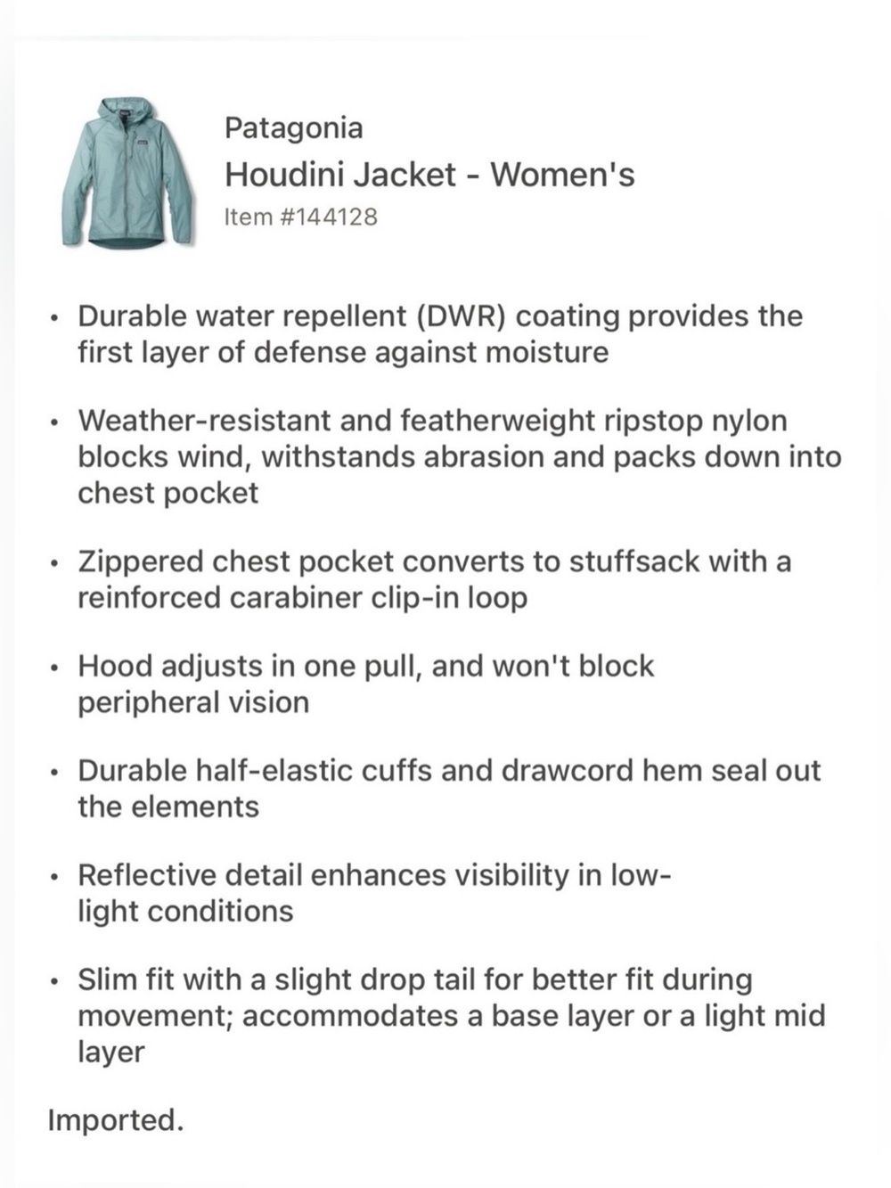 Patagonia Houdini Jacket - Picture 5 of 6